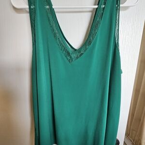 Torrid Emerald Lace Accent Top